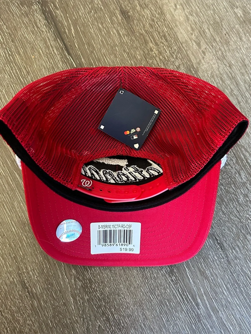 NWT Red MBL Washington Nationals Baseball Cap Hat